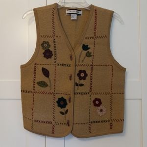 Vintage Wool Women's Vest Size Small